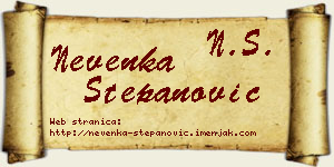 Nevenka Stepanović vizit kartica